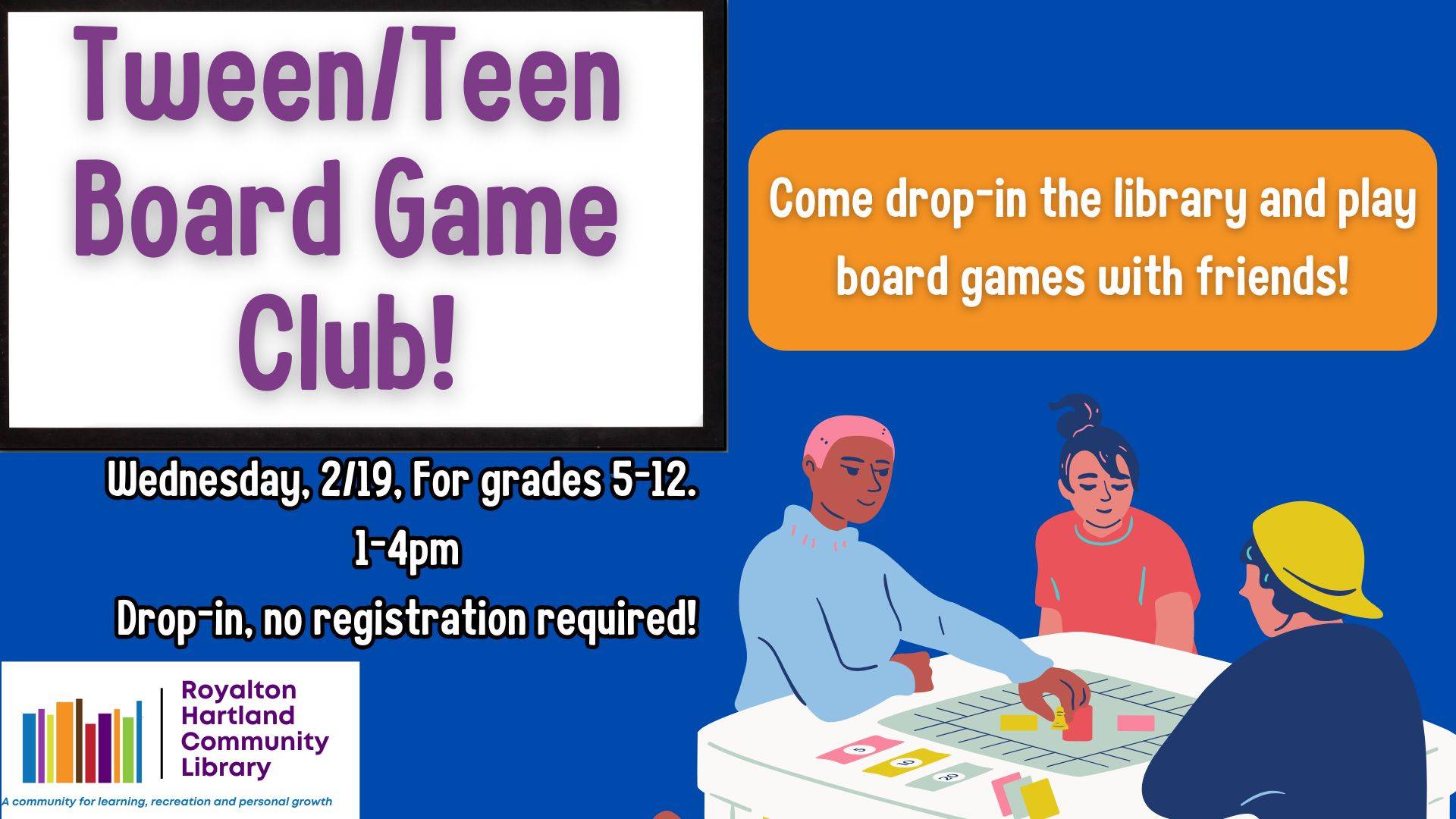 Tween/Teen Board Game Club - February